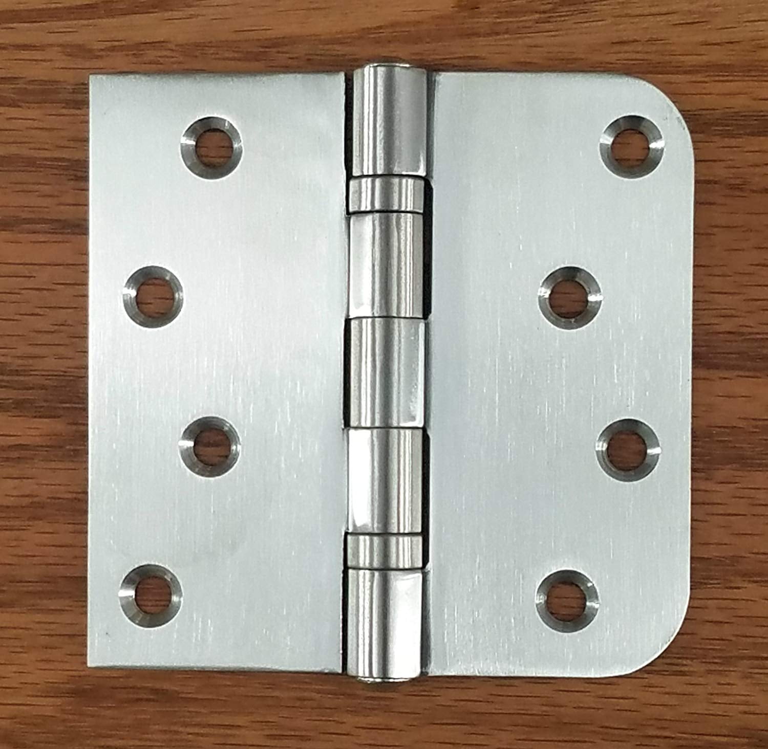 Stainless Steel Ball Bearing Door Hinges - 4" Inch with 5/8 Inch Square Corners - NRP - 3 Pack