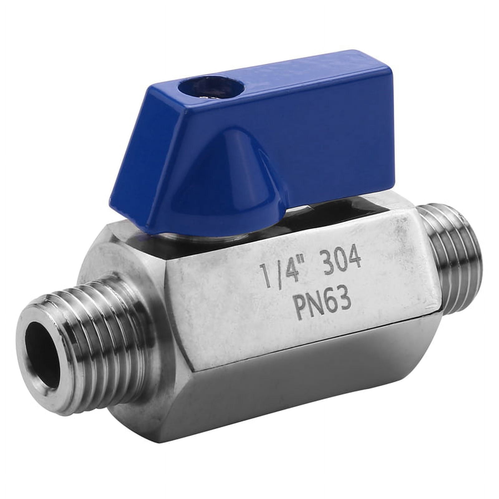 Stainless Steel Ball Valve - 1/4 Inch NPT Thread Male Small Mini Ball ...