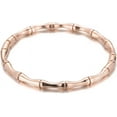 thumbnail image 1 of Stainless Steel Bamboo Style Classic Plain Open Clasp Bangle Bracelet, 1 of 9