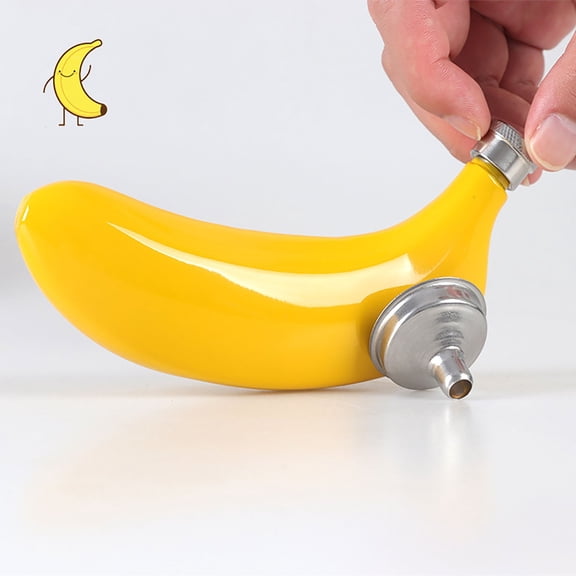 Stainless Steel Banana Shaped Bottle Portable Liquor Container With Secure Leakproof Cap For Outdoor Travel