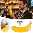 thumbnail image 1 of Stainless Steel Banana Shaped Flask Portable Leakproof Liquor Container Travel Flask, 1 of 7