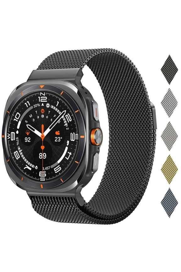 Stainless Steel Band Compatible with Samsung Galaxy Watch Ultra 47mm, Magnetic Clasp Metal Mesh Loop Strap for Samsung Galaxy Watch Ultra Bands Men Women