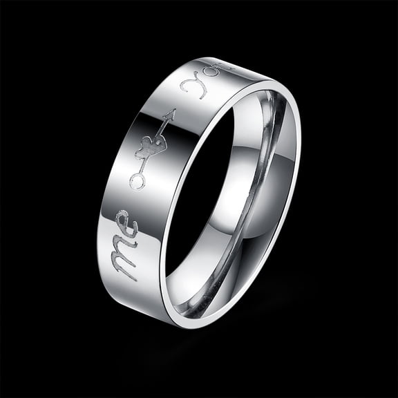 Stainless Steel Band Fashion Wedding Ring Men'S Unisex B465