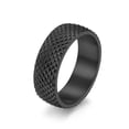 thumbnail image 1 of Stainless Steel Band Silver/Gold/Black Men's Women's 7MM Rhombus Ring Size 6-12, 1 of 8