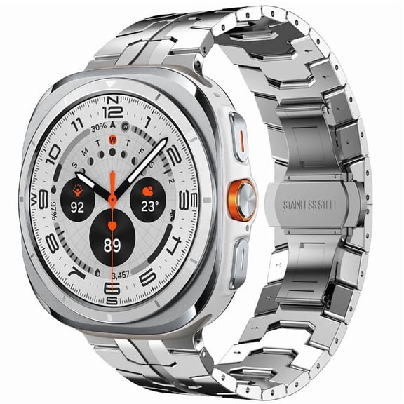 Stainless Steel Band for Samsung Galaxy Watch 8(40mm/44mm) & 8 Classic, Adjustable Link & Butterfly Clasp