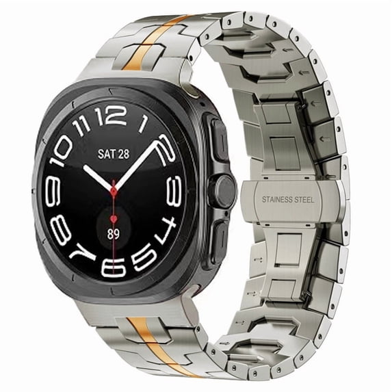 Stainless Steel Band for Samsung Galaxy Watch 8(40mm/44mm) & 8 Classic, Adjustable Link & Butterfly Clasp