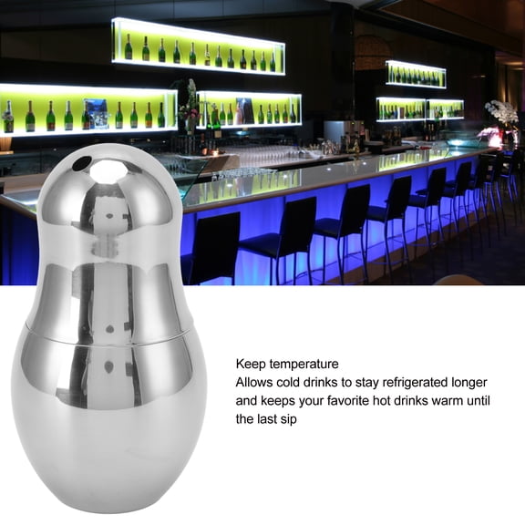 Stainless Steel Bar Boston Shaker Tin Set, Mirror Surface Russian Cocktail Shakers Cocktail Mixer Wine Gourd Cup for Bar Party Whiskey Cocktail