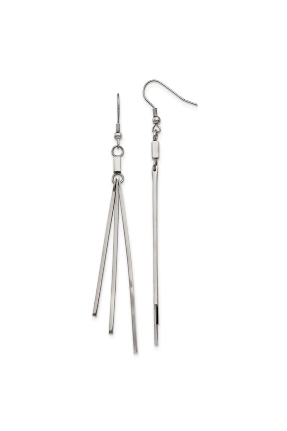 Stainless Steel Bar Dangle Shepherds Hook Earrings Fine Jewelry For Women Gifts For Her