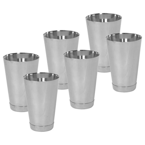 Stainless Steel Bar Shaker, Malt Cup for Mixing Cocktail, Barware (6 PC, 30 OZ)