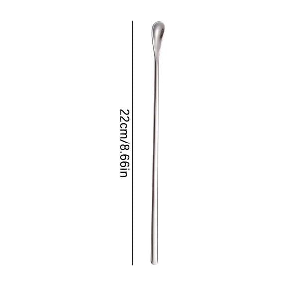 Stainless Steel Bar Spoon - 12-Inch Long Handle Mixing Spoon for Cocktails, Coffee & Drink Stirring - Rounded Polish, Durable & Easy to Clean
