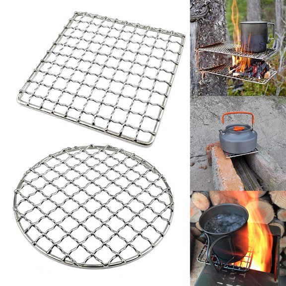 Stainless Steel Barbecue Grilling Mesh For Camping Small Exquisite And Reliable Square Fangkenuo