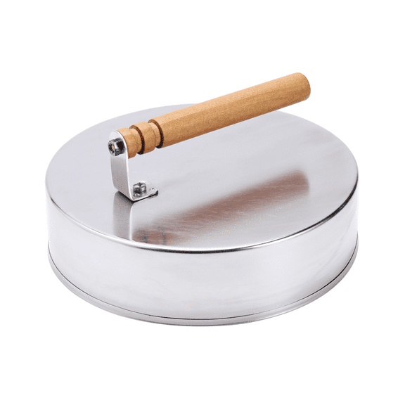 Stainless Steel Barbecue Lid, 8-Inch Round Barbecue Accessory, Can Be Used for Cooking Barbecue and Delicious Food. It Is Sturdy and Durable, Suitable for Both Indoor Cooking and Outdoor Barbecue.