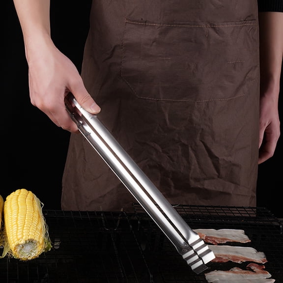 Stainless Steel Barbecue Tongs 18 Inch Extra Long Grill Tongs for Outdoor Camping Charcoal Clip & Cooking Food Steak BBQ Multi-Use Kitchen Utensil
