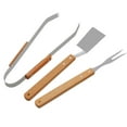 thumbnail image 1 of Stainless Steel Barbecue Tool Set Three Grilling Utensils Fork Spatula for Outdoor Cooking, 1 of 3