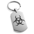 thumbnail image 1 of Tioneer Stainless Steel Barbed Wire Biohazard Engraved Dog Tag Keychain Keyring, 1 of 1