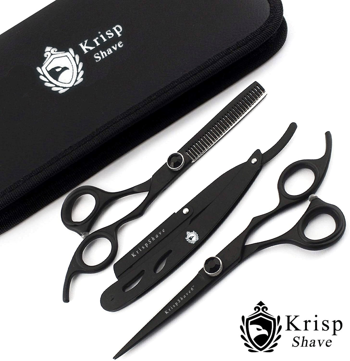 Stainless Steel Barber Adults Kids Hairdressing Haircutting Scissors Shears Set Kit (6 Inch)