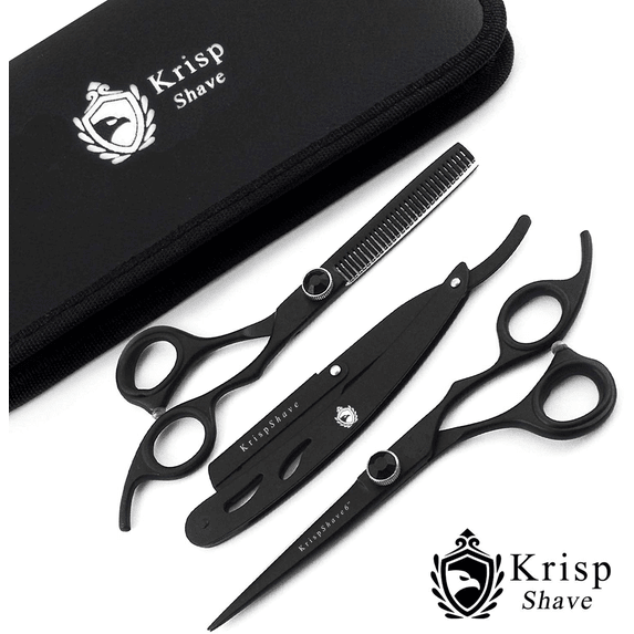 Stainless Steel Barber Adults Kids Hairdressing Haircutting Scissors Shears Set Kit (6 Inch)