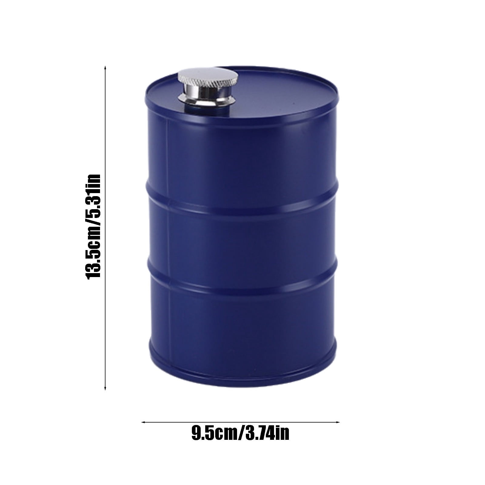 Stainless Steel Barrel Shaped Hip Flask and Water Bottle, Blue, Novelty ...