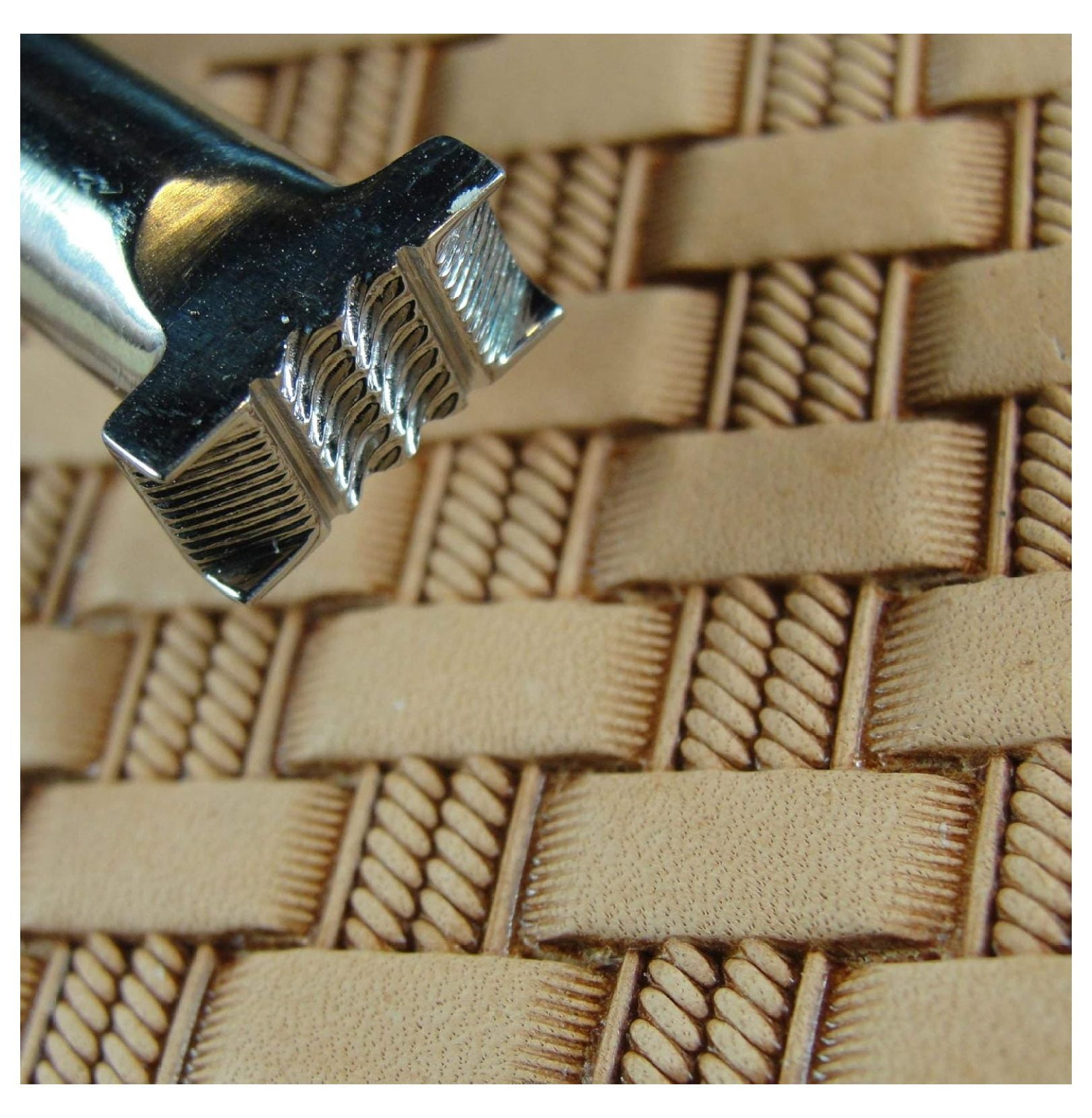 Stainless Steel Barry King - #3 Double Rope Basket Weave Stamp (Leather ...