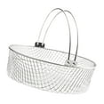 thumbnail image 1 of Stainless Steel Basket with Handle Removable Tools Colander Insert Deep Fry Mesh Basket for Kitchen French Fries Baking Meats Oven, 1 of 8