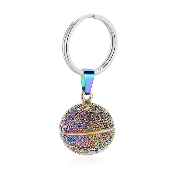 Stainless Steel Basketball Funeral Cremation Urn Pendant Keychian for Cremation Ashes Urn Keyring Lockets for Ashes of Loved One Memorial Jewelry