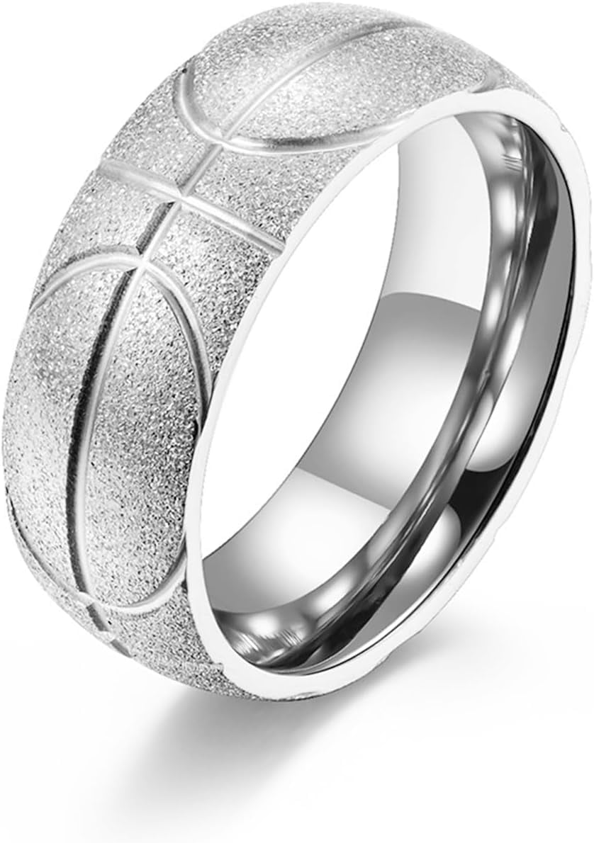 Stainless Steel Basketball Ring for Men - Basketball Sport Events Souvenir Gift for Men