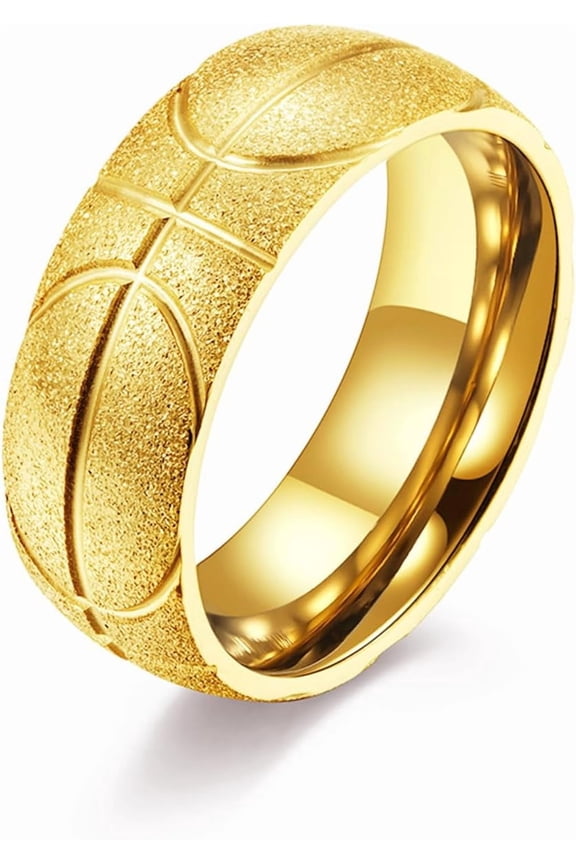 Stainless Steel Basketball Ring for Men - Basketball Sport Events Souvenir Gift for Men