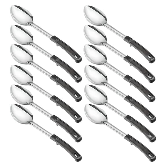 Stainless Steel Basting and Cooking Spoon | 13-Inch Kitchen Chef Spoon with Heat Resistant Handle (12)