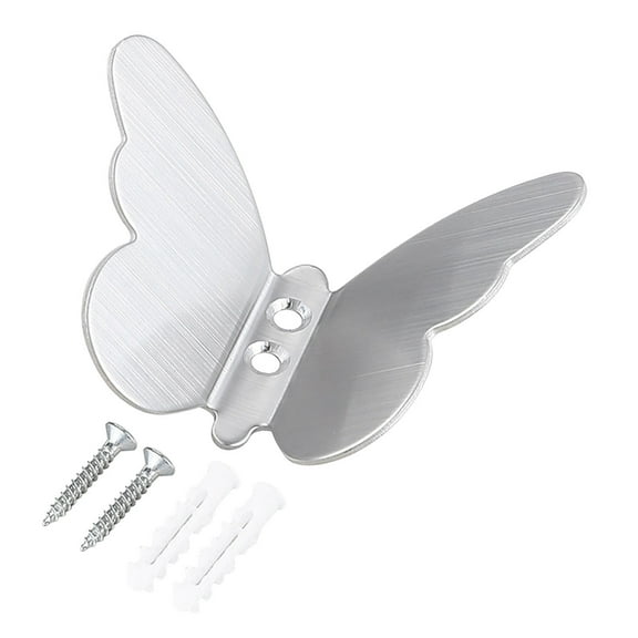 Stainless Steel Bathroom Hook, Wall-Mounted Decorative Kitchen Storage, Rustproof Metal Coat Hook for Home and Office Organization