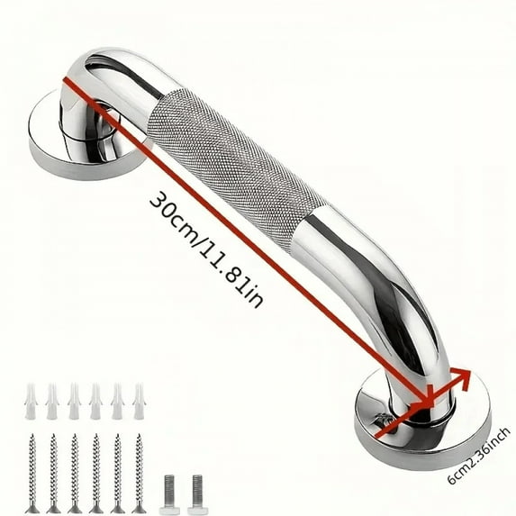 Stainless Steel Bathroom Safety Handrails , Sturdy Construction, Durable Handrail, Support Rail