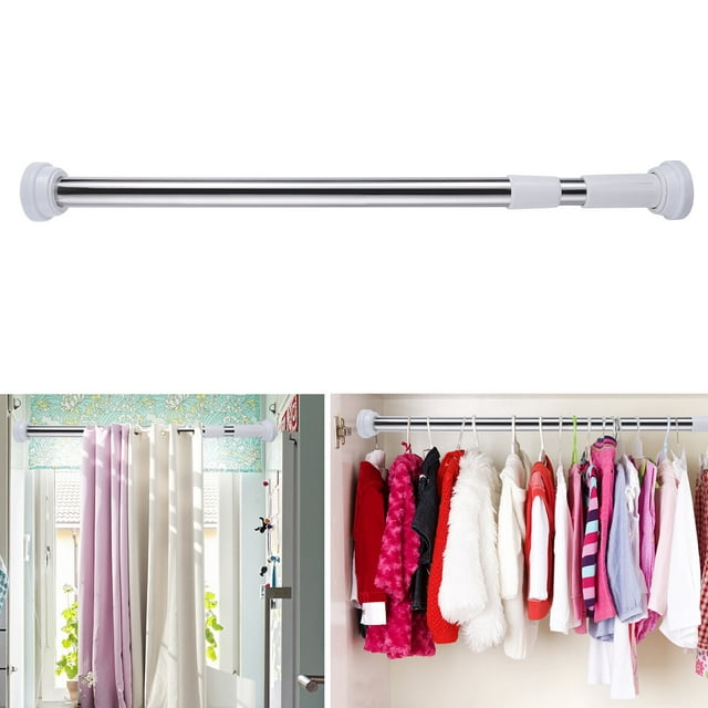 Stainless Steel Bathroom Shower Curtain Rod Adjustable Shower Curtain