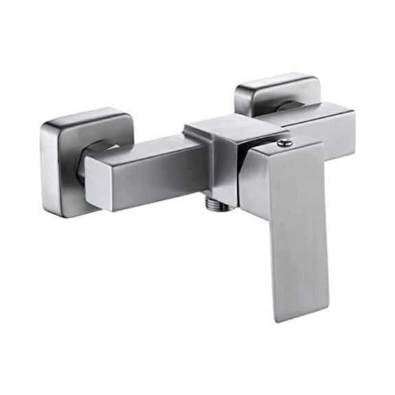 Stainless Steel Bathroom Shower Mixer Wall Mounted Showering Faucet Hot and Cold Water Control Valve Switch Tap