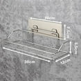 thumbnail image 1 of Stainless Steel Bathroom Storage Shelf Punch-Free Kitchen Bathroom Toilet Wall Hanging Storage Rack, 1 of 9