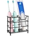 thumbnail image 1 of Somnr Stainless Steel Bathroom Toothbrush Holder Toothpaste Holder Stand, Black, 1 of 6