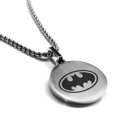 thumbnail image 1 of Stainless Steel Batman Round Medallion Pendant Necklace, 1 of 3
