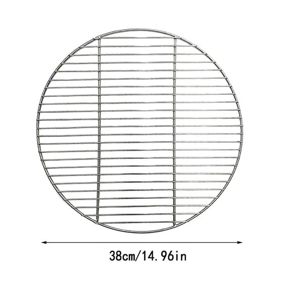 Stainless Steel Bbq Grill Grate, Round Camping Picnic Cooking Grid, Outdoor Garden Barbecue Baking Tray, Holiday Celebration Gift for Family Grilling Enhancement, AESTIVO