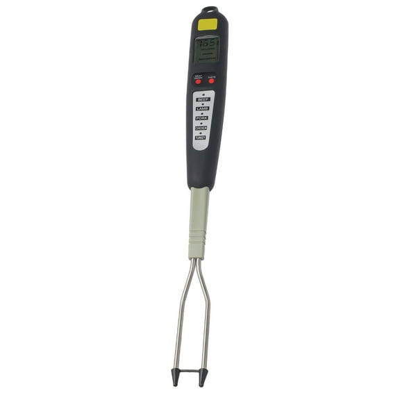 Stainless Steel Bbq Meat Thermometer With Fork Probe For Perfect Doneness