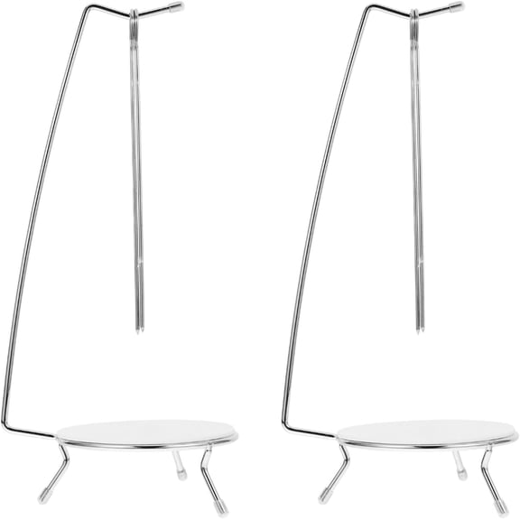Stainless Steel Bbq Skewer Stand 2-Pack Vertical Hanging Rack for Kebab Grilling Outdoor Cooking Tools for Backyard and Tailgate Parties