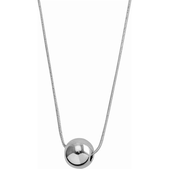 Stainless Steel Bead Ball Floating Slide Charm Collar Necklace