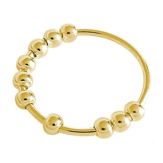 Stainless Steel Bead Ring: Elegant Fashion Jewelry for Women, European and American Style, Must-Have Accessory