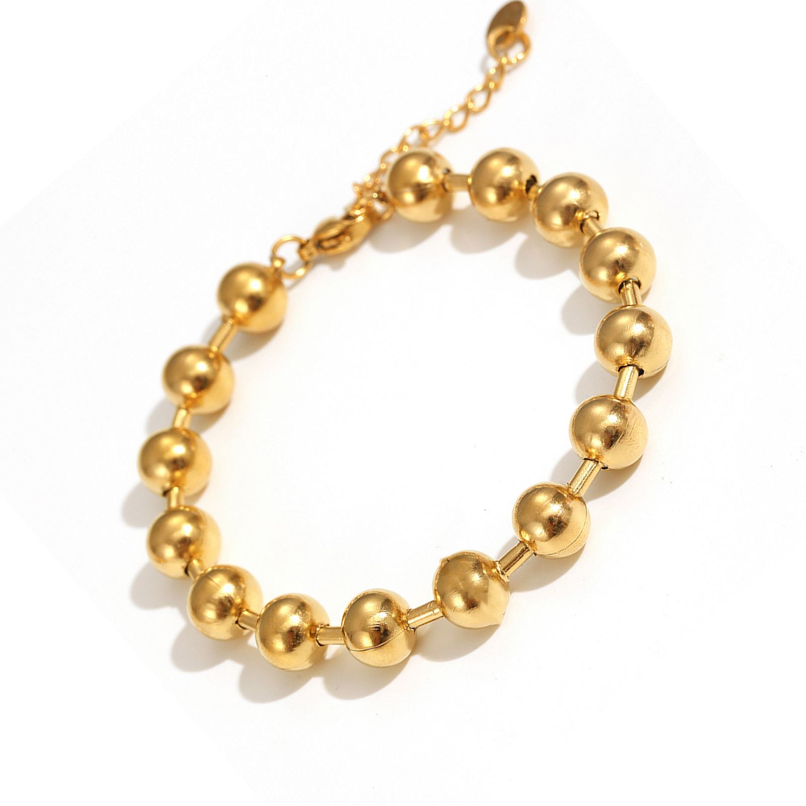 Stainless Steel Beaded With 6mm Or 8mm Beads For Women And Men Polished Design For Daily Wear