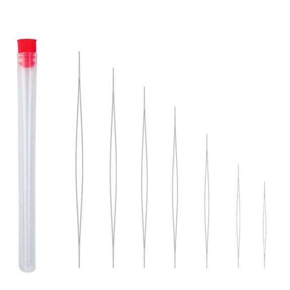 Stainless Steel Beading Needle Big Eye Collapsible Embroidery Beading Needle Thread Sewing Needle for Jewelry Making