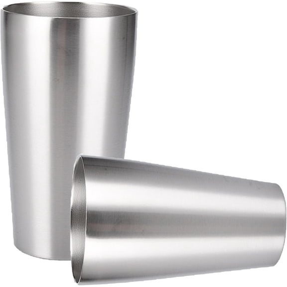 Stainless Steel Beer Cups: 2Pcs Beer Stein for Home, Office, Party and Outdoor Camping, 16 oz tumbler