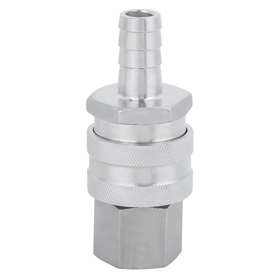 Stainless Steel Beer Pump Quick Disconnect Connector 1/2 Inch NPT Female Thread to 1/2 Inch Barb Coupler for Home Brewing