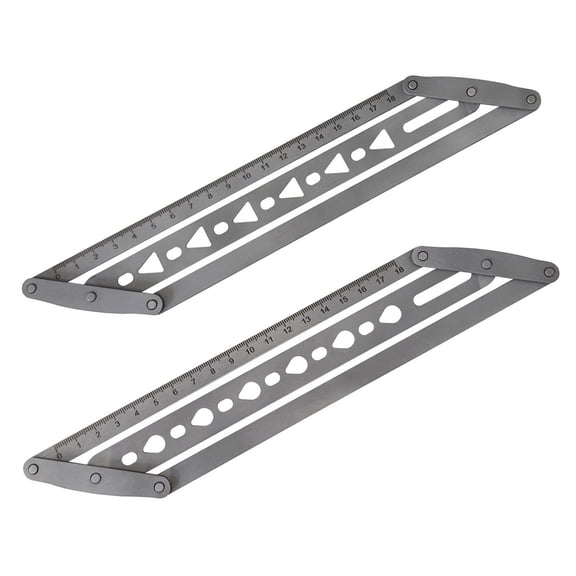 Stainless Steel Belt Hole Puncher Template Leather Belts Hole Positioning Guide Leatherworking Tool for Leather Crafting