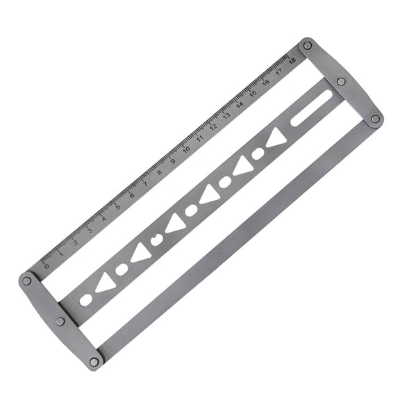 Stainless Steel Belt Hole Puncingh Template With Positioning Guide and Scale Marking For Leatherworking Craft Project