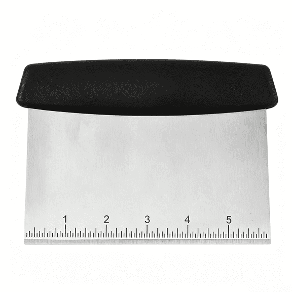 Prichor Stainless Steel Bench Scraper and Chopper, Dough Cutter for Baking, Multi-Use Kitchen Tool for Scraping Cutting and Measuring