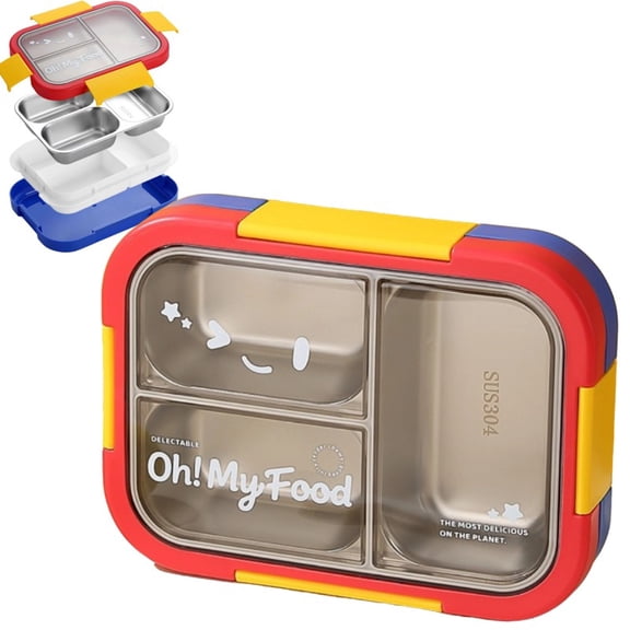 Stainless Steel Bento Box 25 oz Leakproof 3 Compartments Lunch Box