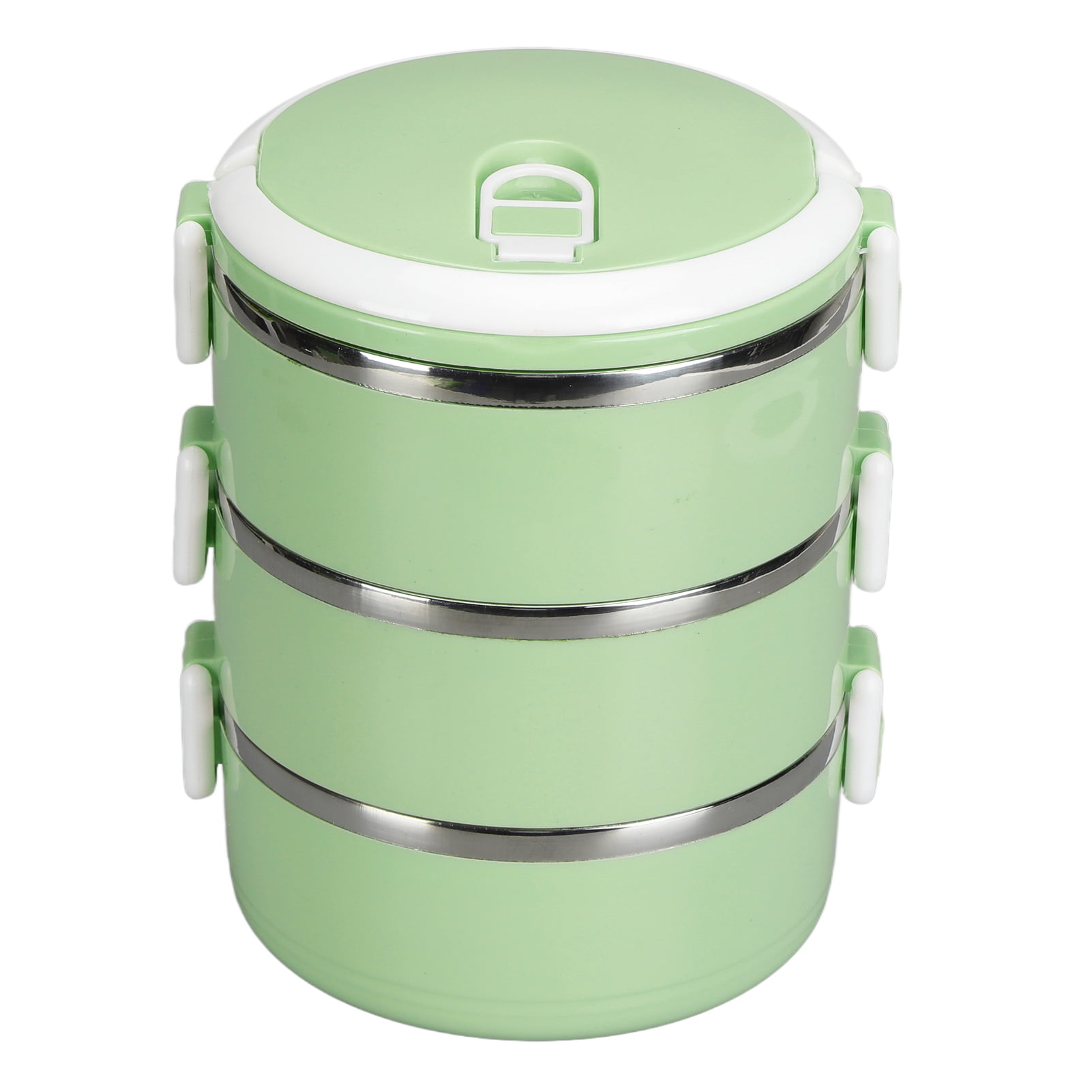 Stainless Steel Bento Box ,Adult Lunch Box Set, Portable Insulated Lunch Containers StackableLeakproof Food Container for Adults Office Outdoor[Three Layers Nordic Green]