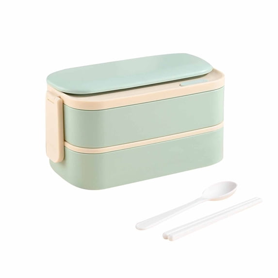 Stainless Steel Bento Box Japanese Style Double Layer Lunch Box with Dividers, Leakproof and Insulated Food Container for Office Workers and Outdoor Lunch